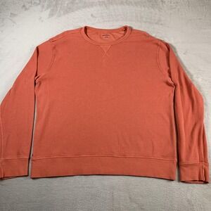 Untuckit Shirt Mens Large Orange Ezra Pullover Crewneck 100% Pima Cotton Relaxed